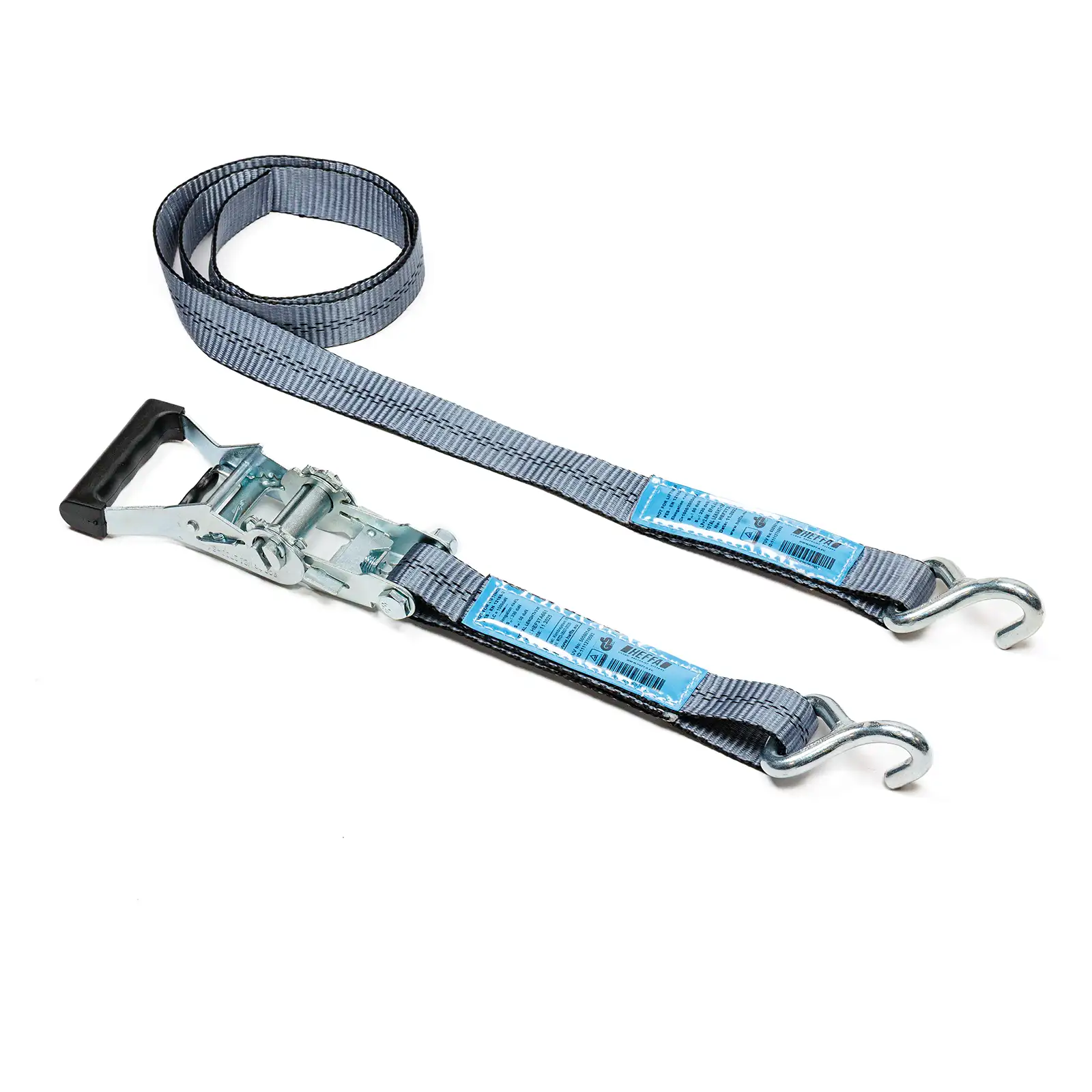 Cinghia di ancoraggio 3T con manico classico (ganci tipo dito)
